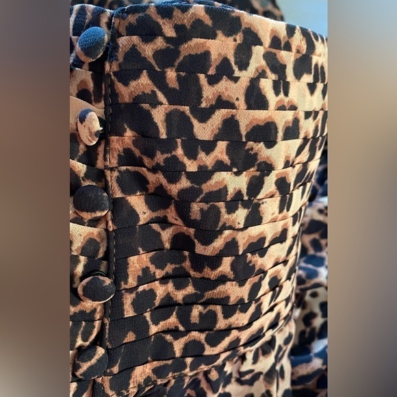 NEW w/TAGS 11 HONORÉ Animal Print Tie Neck Tunic Long Sleeves Plus Size 20 - Picture 6 of 8